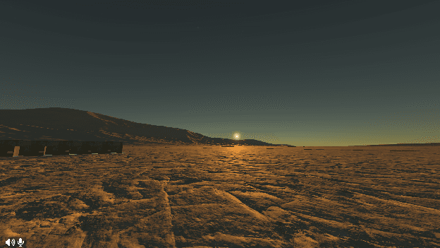 Star rising seen from the ground