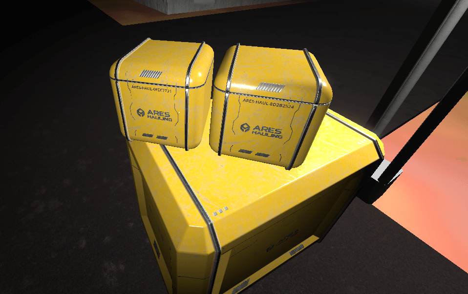 Ore crates with their unique identifier